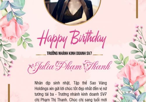 CHÚC MỪNG SINH NHẬT TRƯỞNG NHÁNH KINH DOANH SV7 CHỊ PHẠM THỊ THANH