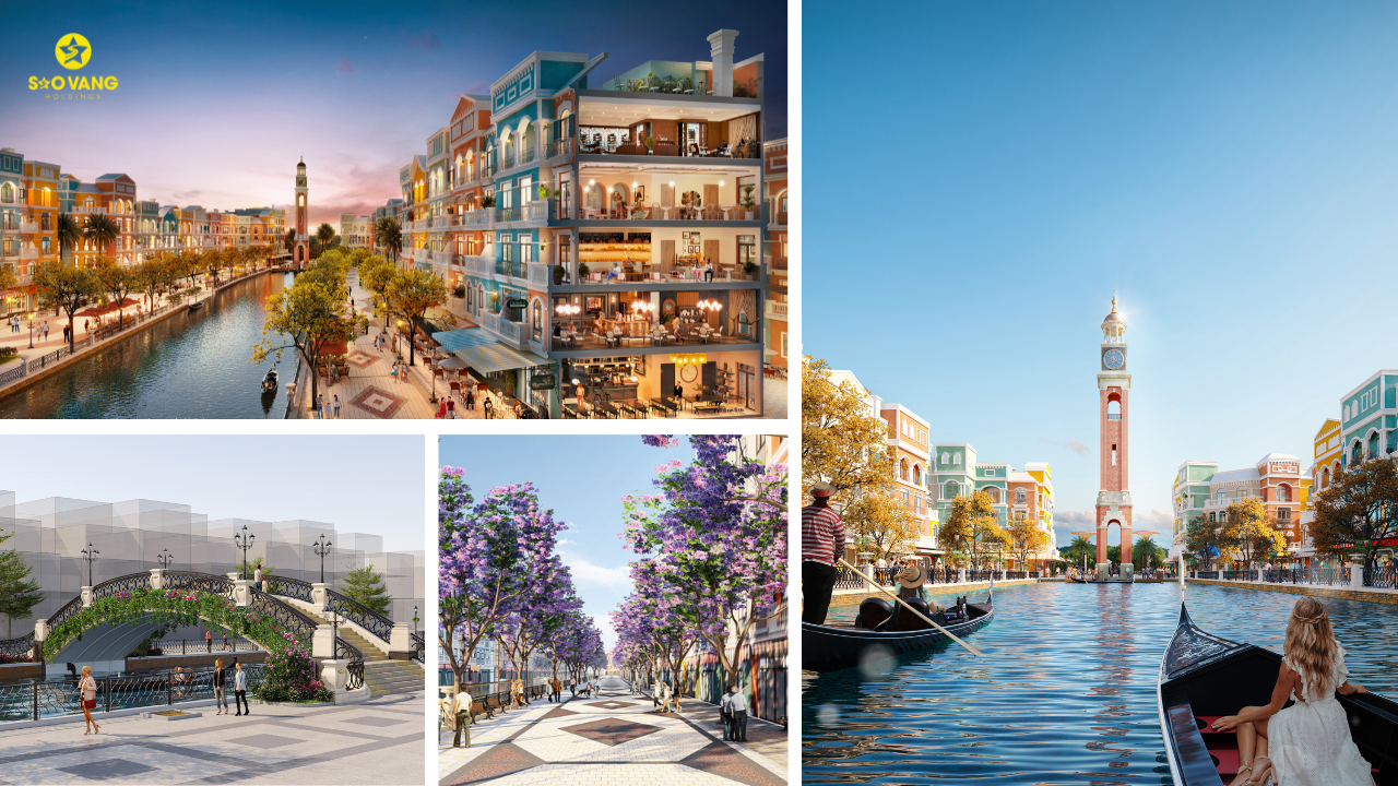 Cảnh quan đẹp mắt của phân khu Venice Grand World Hà Nội